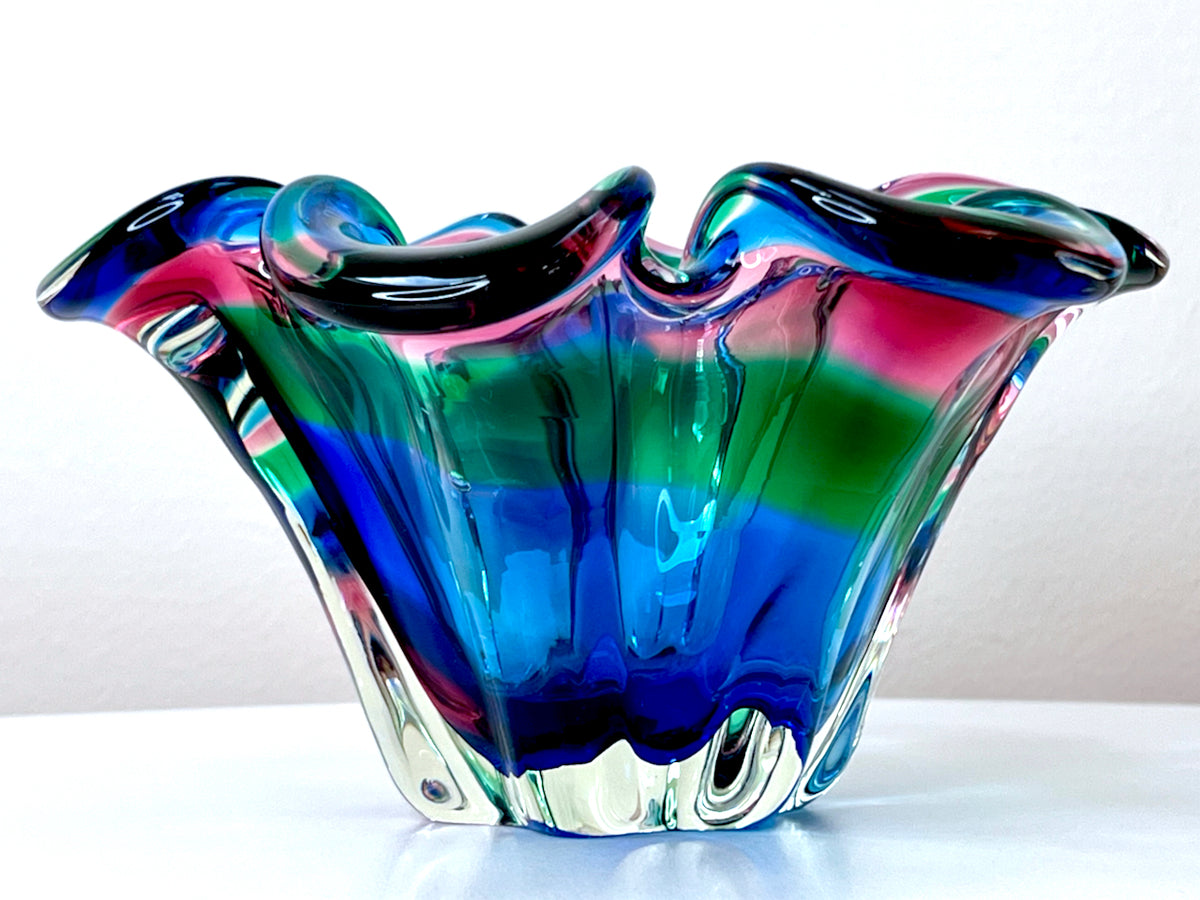 Iwatsu Glass (Japan) from their Best Art Glass range Art Glass Ashtr