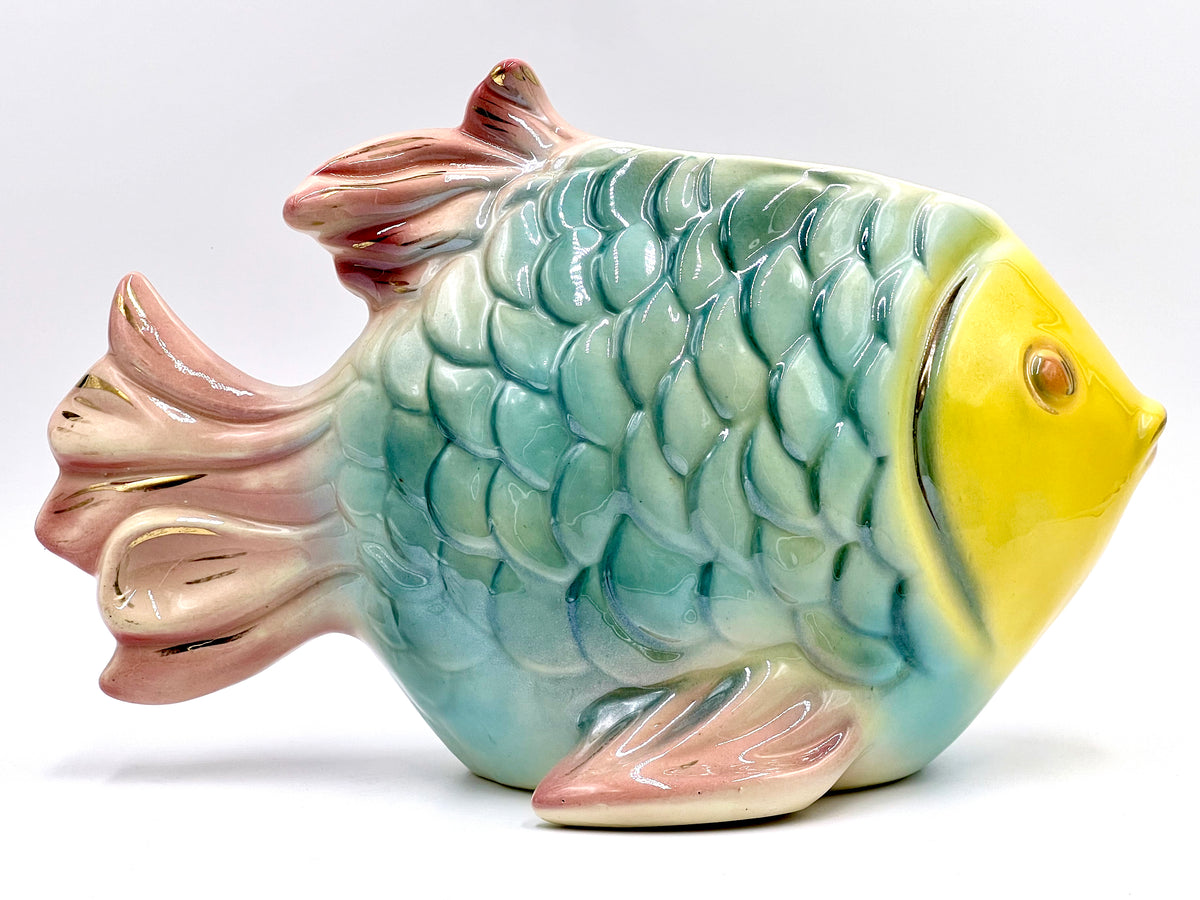 Kalmar Pottery (Australia) Large Fish Jardiniere/Planter | Model V118