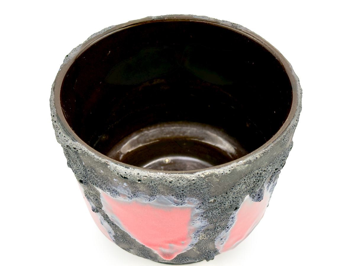 Marei Keramik (West Germany) 6" Planter, in Red/Charcoal