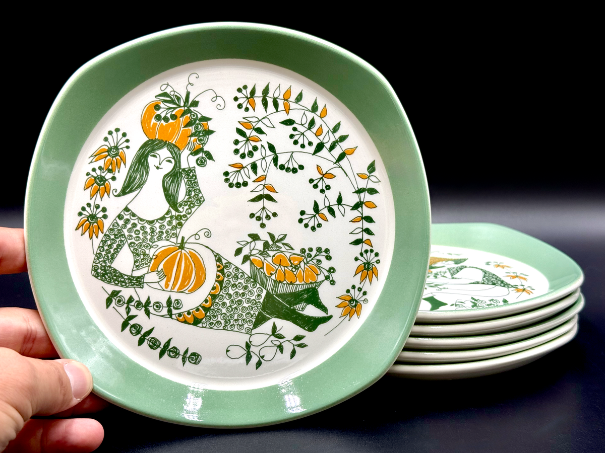 Figgjo (Norvège) Assiette à salade « Sicilia » 18 cm [Lot de 6] *RARE*