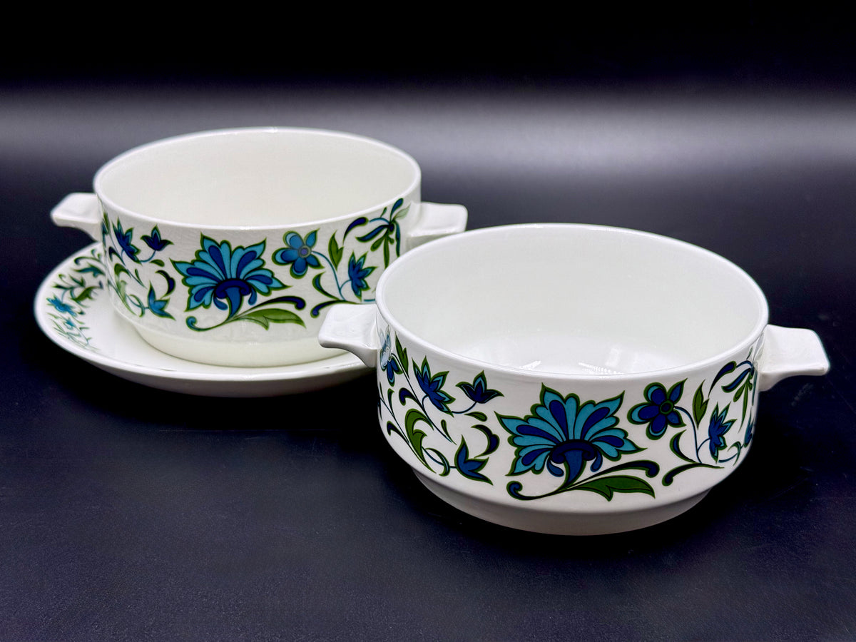 Bol à soupe plat crème « Jardin espagnol » 15 cm (lot de 2) Midwinter (Angleterre) | Création de Jessie Tait