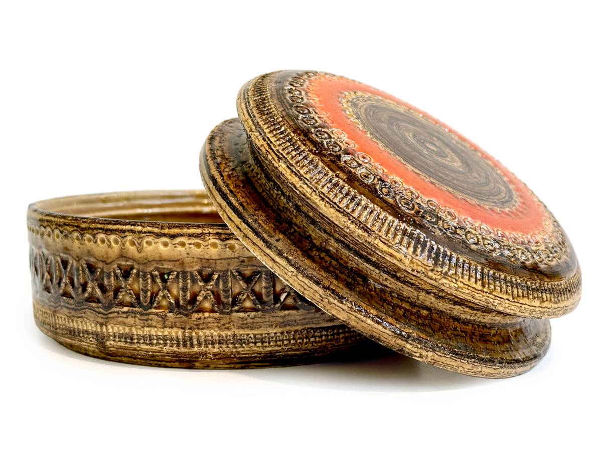 Bitossi (Italy) 'Sahara' 6.5" Apothecary Jar / Circular Box