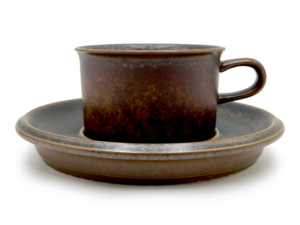 Arabia (Finland) 'Ruska' Demitasse Cup and Saucer [Sold Separately]