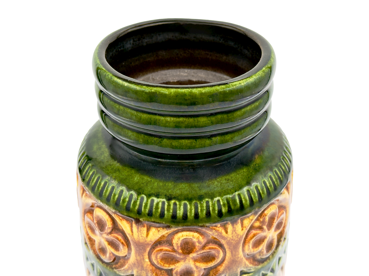 Scheurich (West Germany) 'Foligno' Vase, in Caramel/Olive | Model #289-27