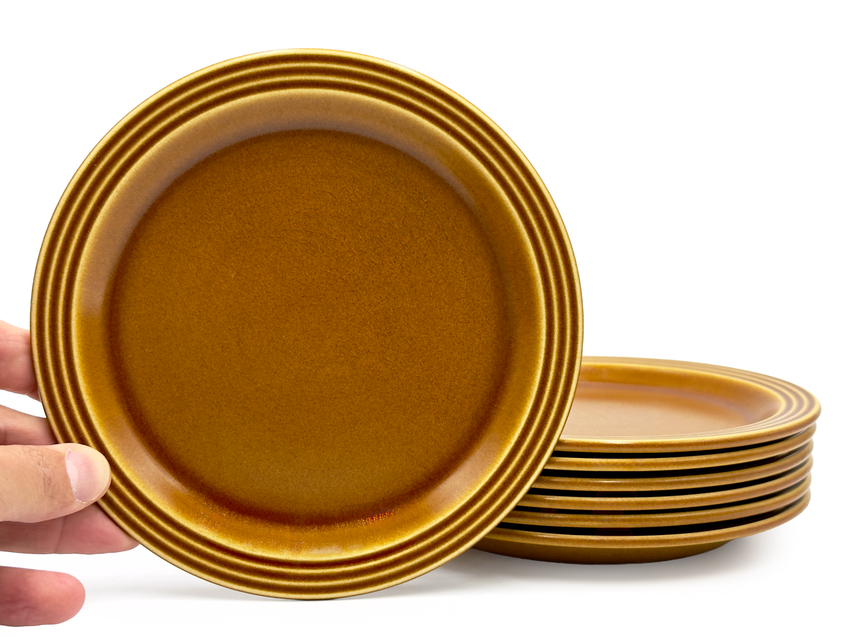 Assiette à pain et beurre « Heirloom » de Hornsea Pottery (Angleterre), couleur brun automnal, 16,5 cm [vendue séparément]