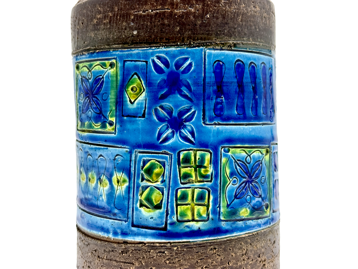 Bitossi (Italy) 'Simboli' in Blue, 9.5" Vase