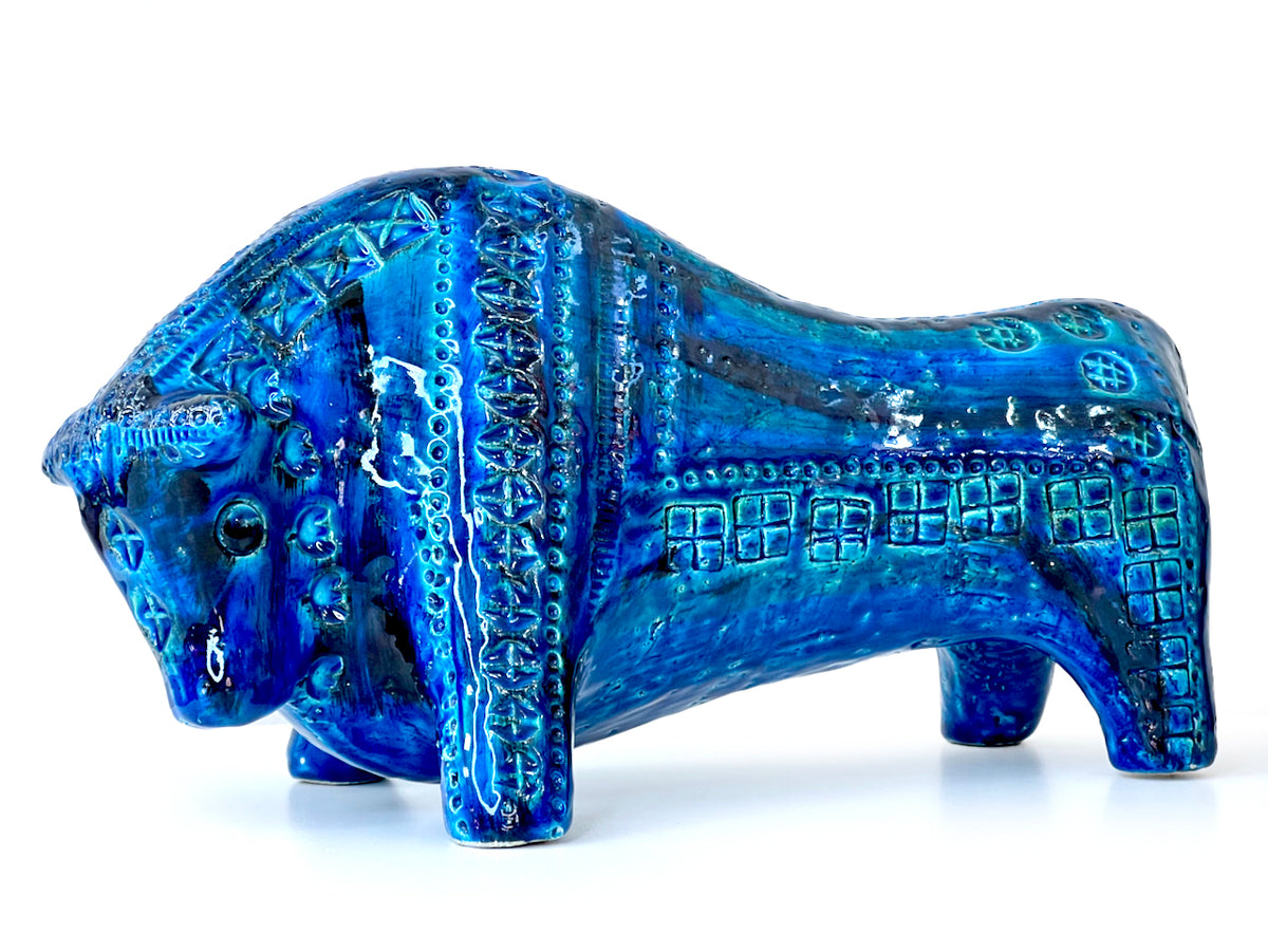 Bitossi (Italy) 'Rimini Blu' 13" Bull