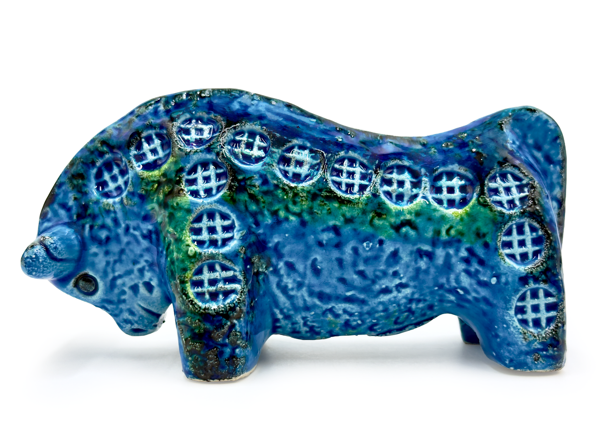 Bitossi (Italy) 'Rimini Blu' 6" Bull
