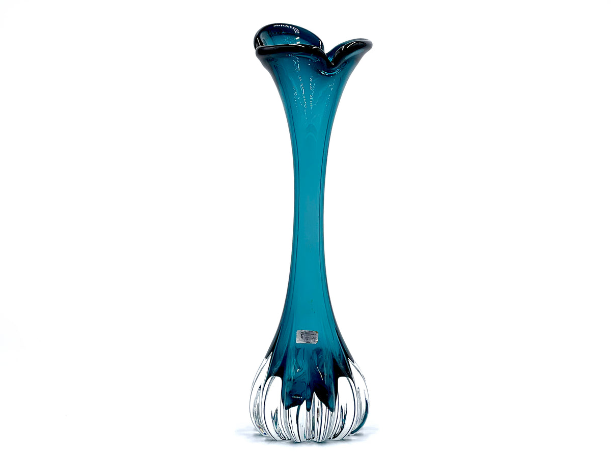 Åseda (Sweden) 12" Vase, in Teal Blue | Designed by Bo Borgström