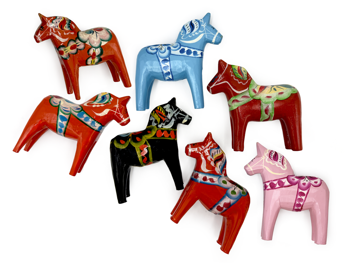 Wooden Dala Horses - Small 4" (10cm) | Made in Sweden [Sold Separately]