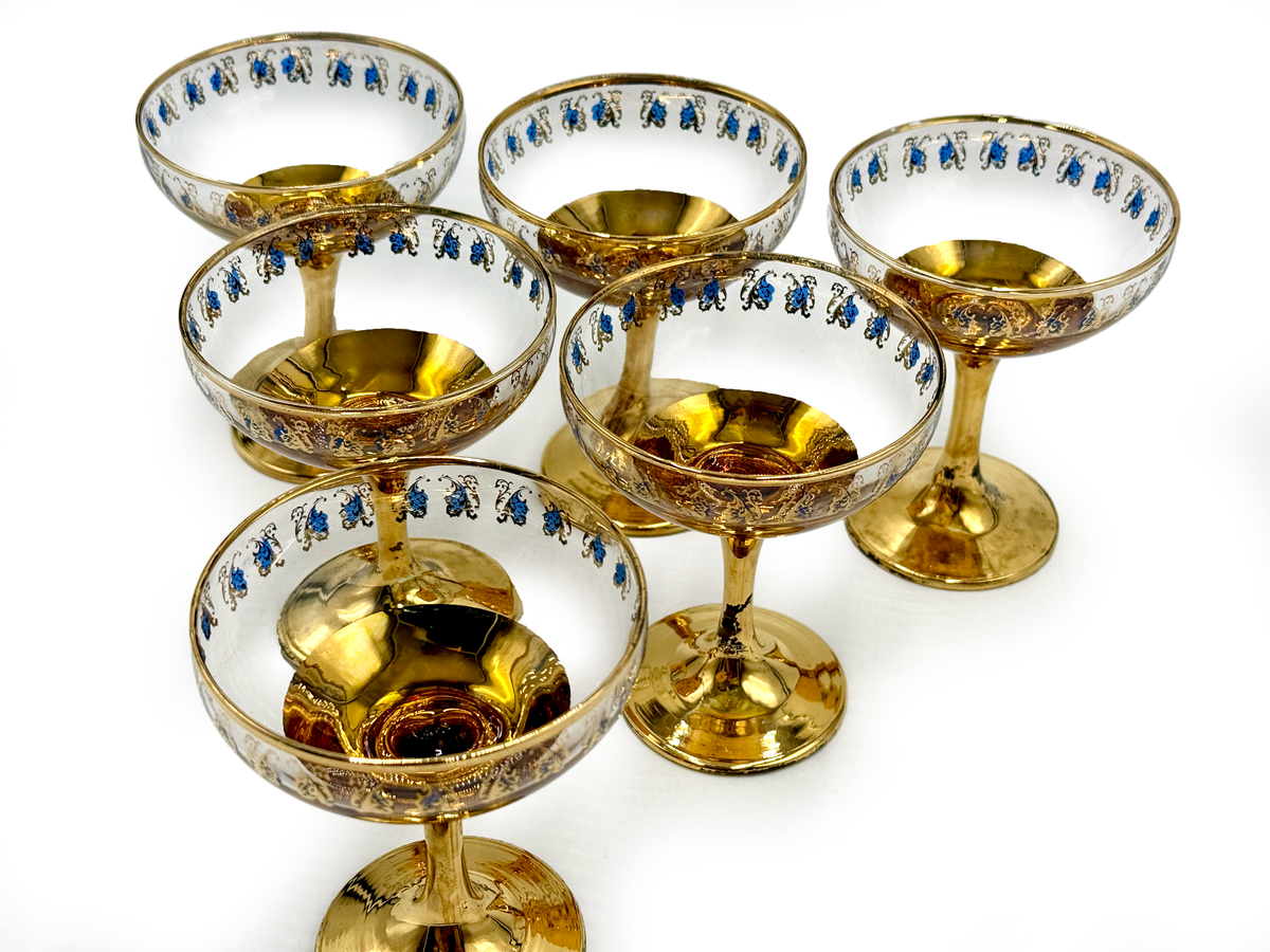 Copas de champán Crown Crystal Glass (Australia) [Juego de 6]