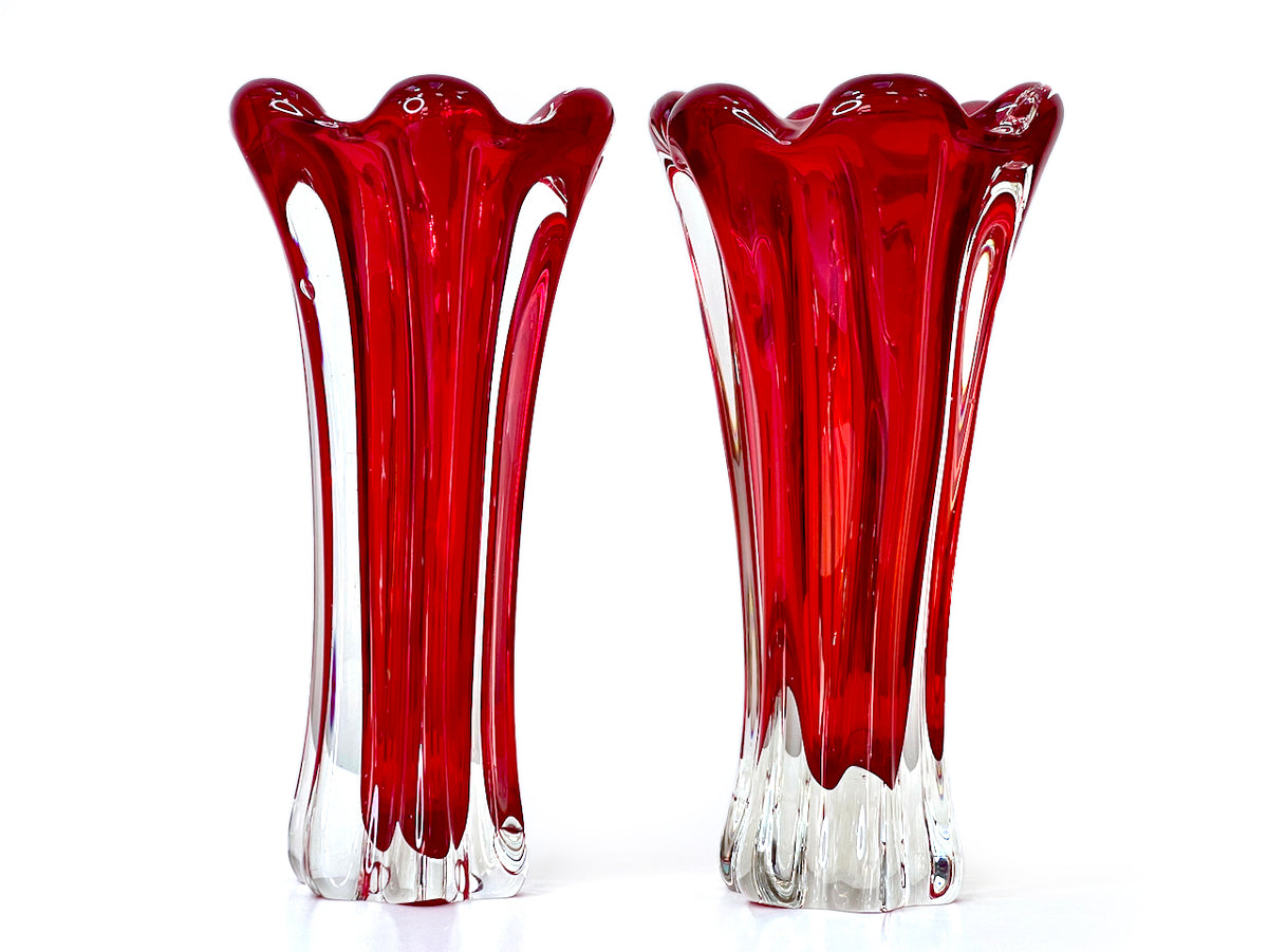 Vases en verre d'art Sanyu Glass (Japon) de 9 pouces [vendus séparément]