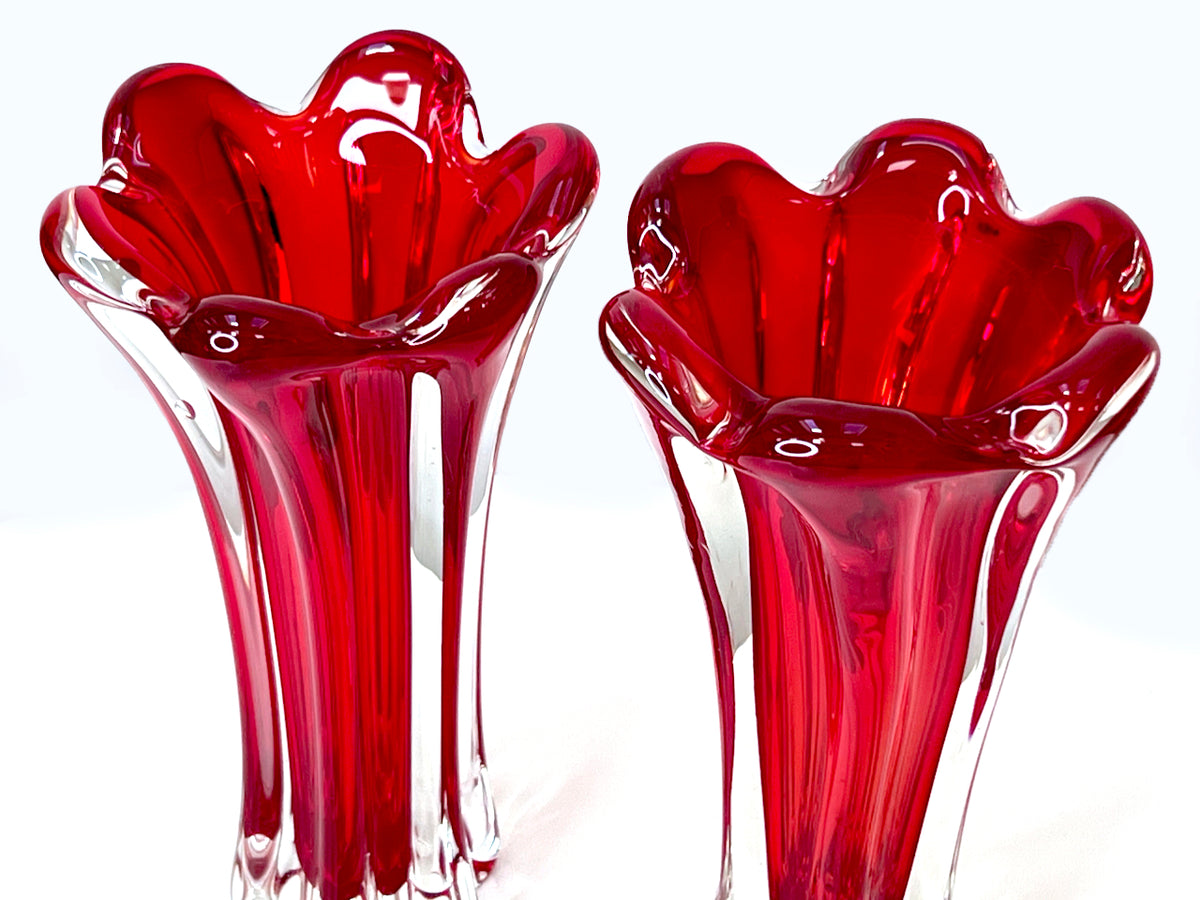 Vases en verre d'art Sanyu Glass (Japon) de 9 pouces [vendus séparément]