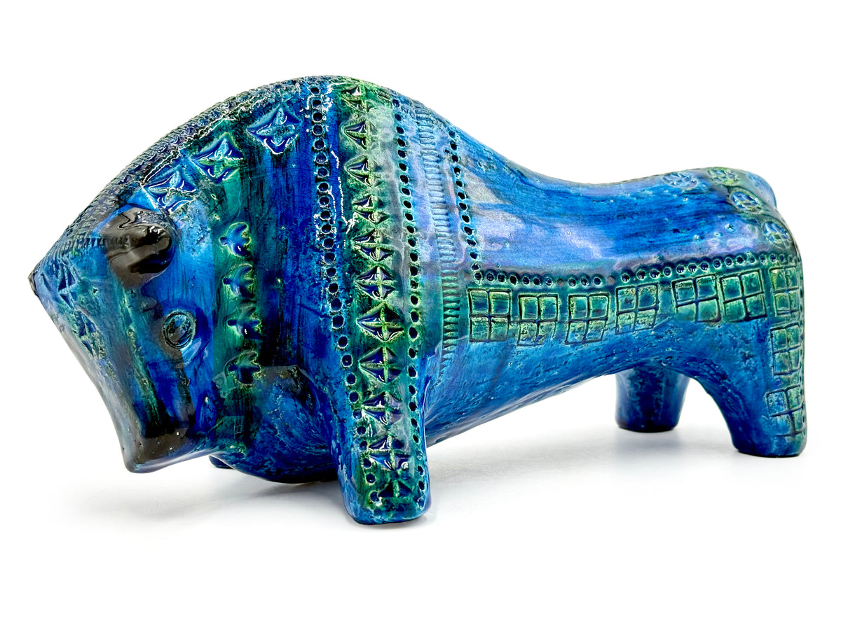 Bitossi (Italy) 'Rimini Blu' 13" Bull