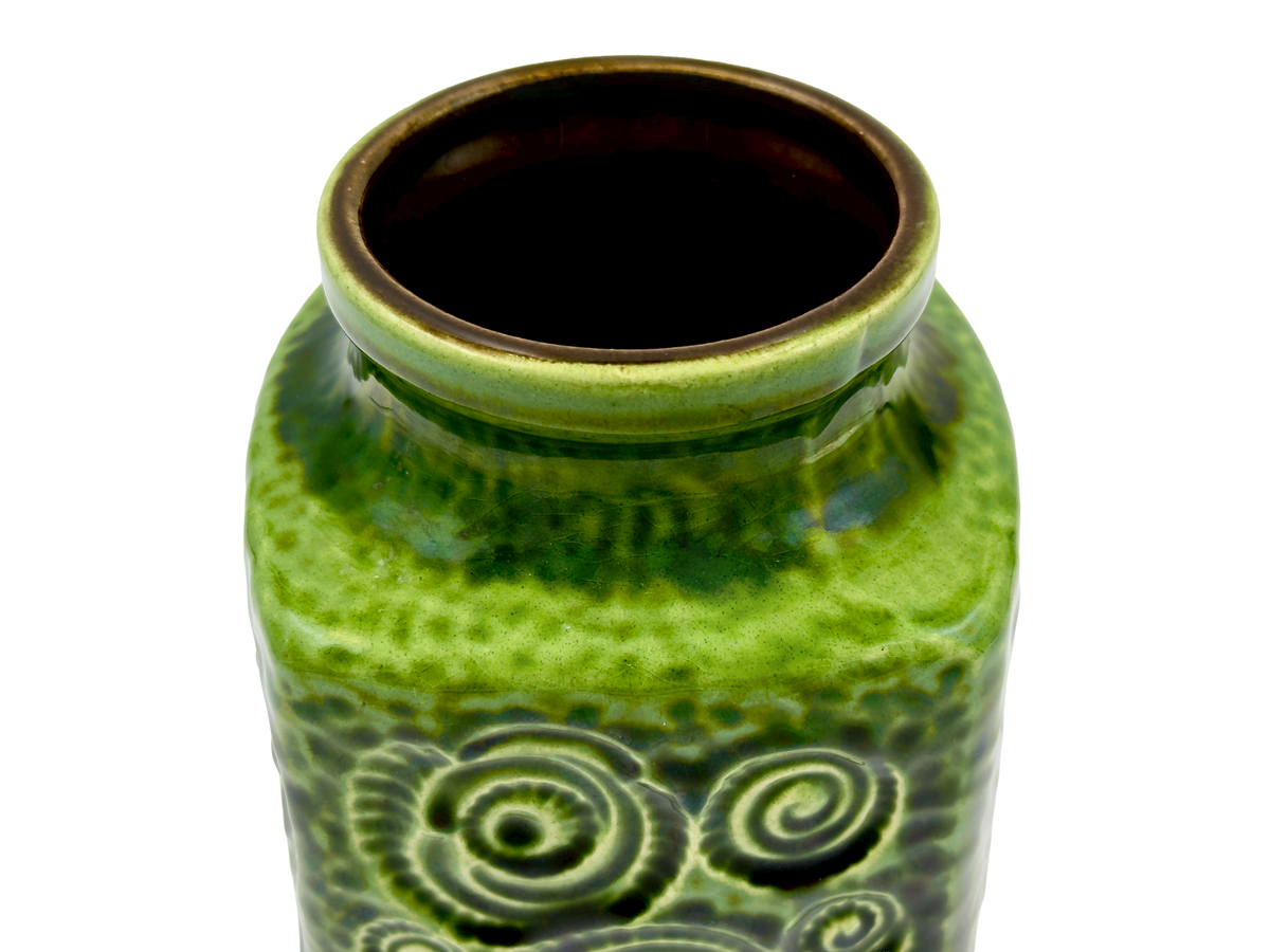 Vase de sol XL Scheurich (Allemagne de l'Ouest), rouge/noir | Modèle n° 408-40