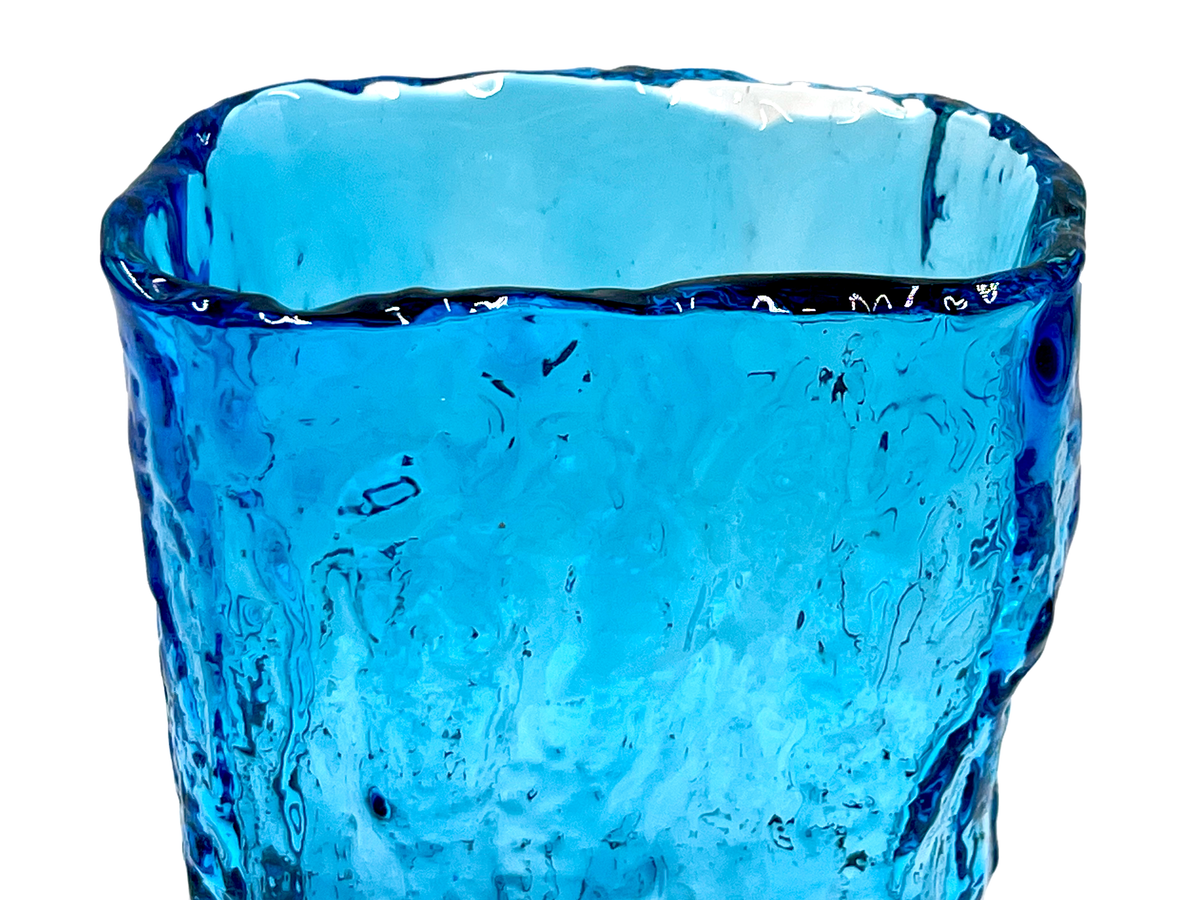 Tajima Glass (Japan) Art Glass 8" Vase, in Blue
