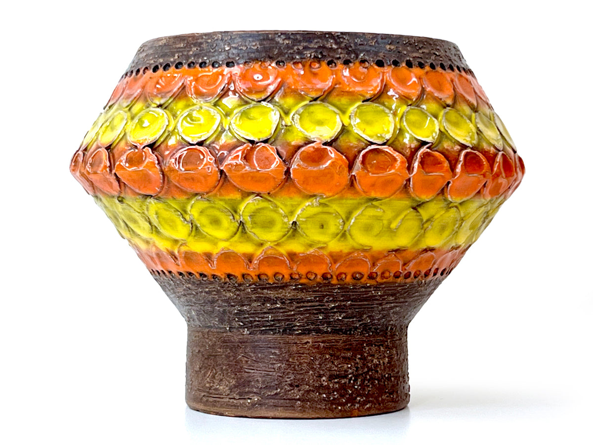 Bitossi (Italy) 'Torcello' in Orange/Yellow, 6" Vase