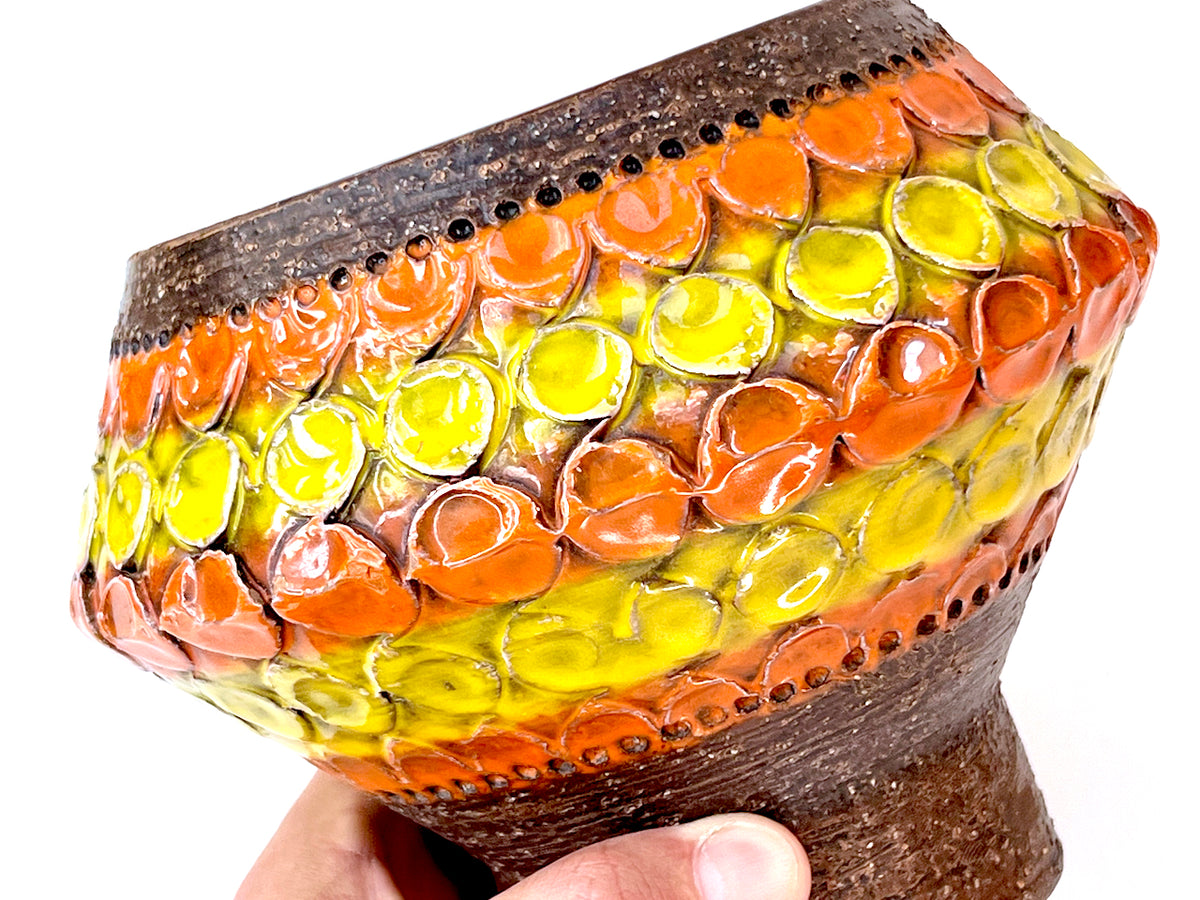 Bitossi (Italy) 'Torcello' in Orange/Yellow, 6" Vase