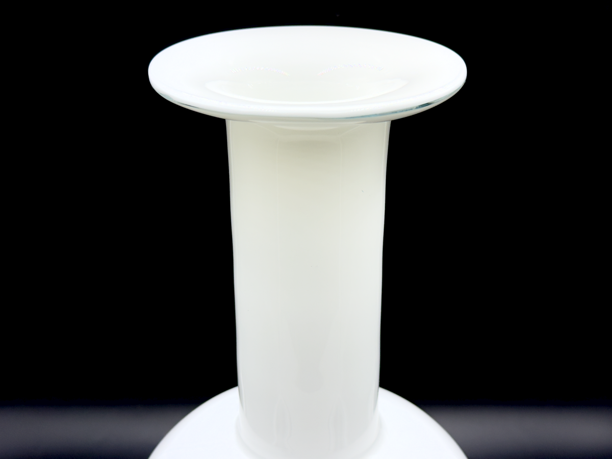 Holmegaard (Dinamarca) 'Gulvvase' (jarrón de suelo) de 25 cm en rubí/ópalo | Diseño de Otto Brauer *HALLAZGO RARO*