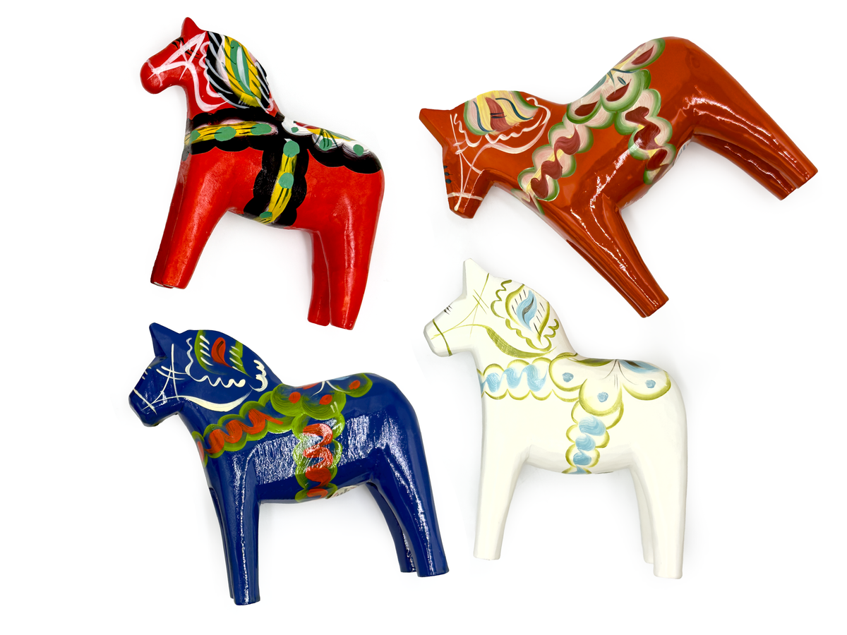 Wooden Dala Horses - Medium 5" (12.5cm) | Made in Sweden [Sold Separately]