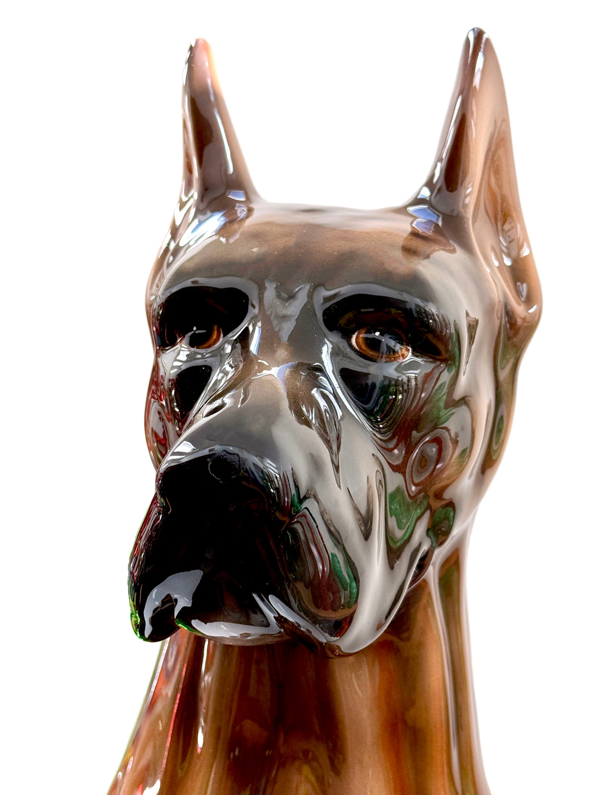 Estatua XXL de Gran Danés de cerámica italiana de 81 cm (32") *HALLAZGO RARO*