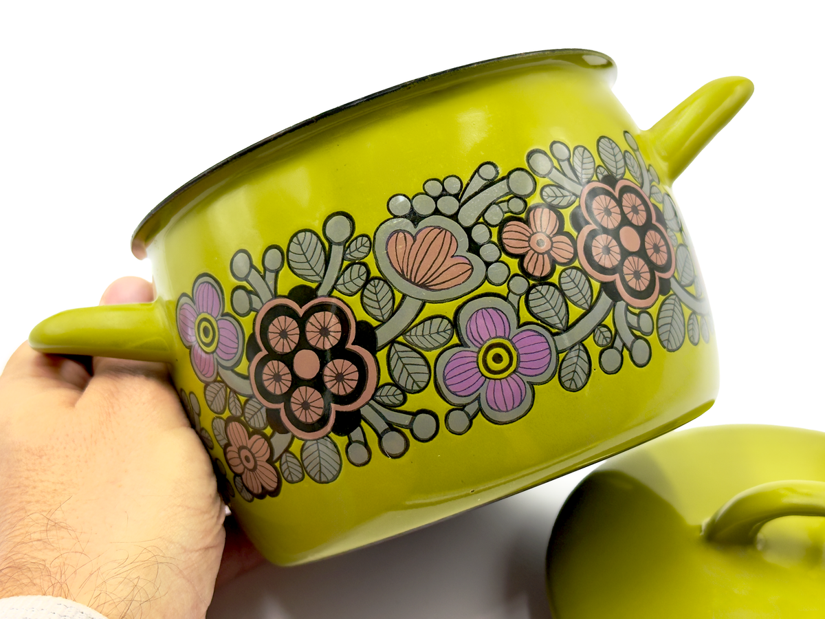 Finel (Finlandia) 'Primavera' Olla de esmalte de 3,5 L *ENCUENTRO RARO*