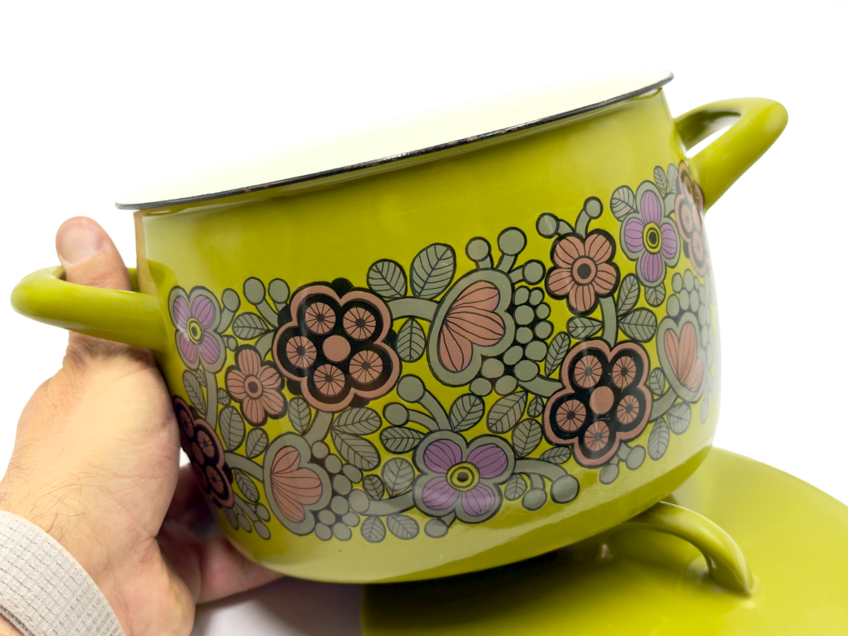 Finel (Finlandia) 'Primavera' Olla de esmalte de 3,5 L *ENCUENTRO RARO*