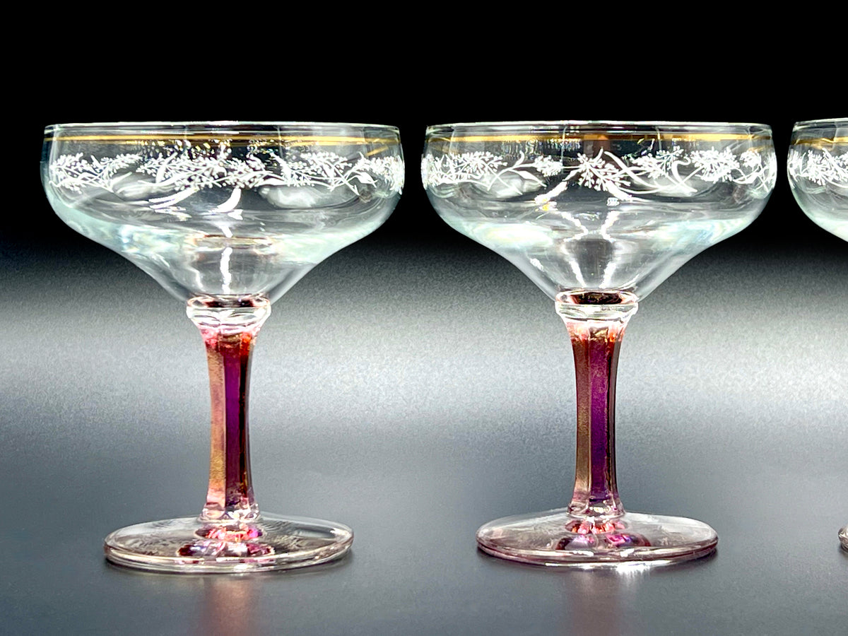Copas de champán Crown Crystal Glass (Australia) 'Elyse' (juego x4)