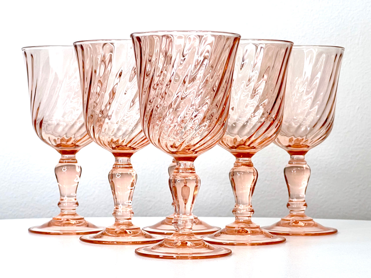 Luminarc (France) 'Rosaline Pink' White Wine Glasses (set x6) – That Retro  Piece