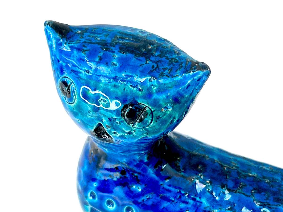 Bitossi (Italy) 'Rimini Blu' 7" Long Cat