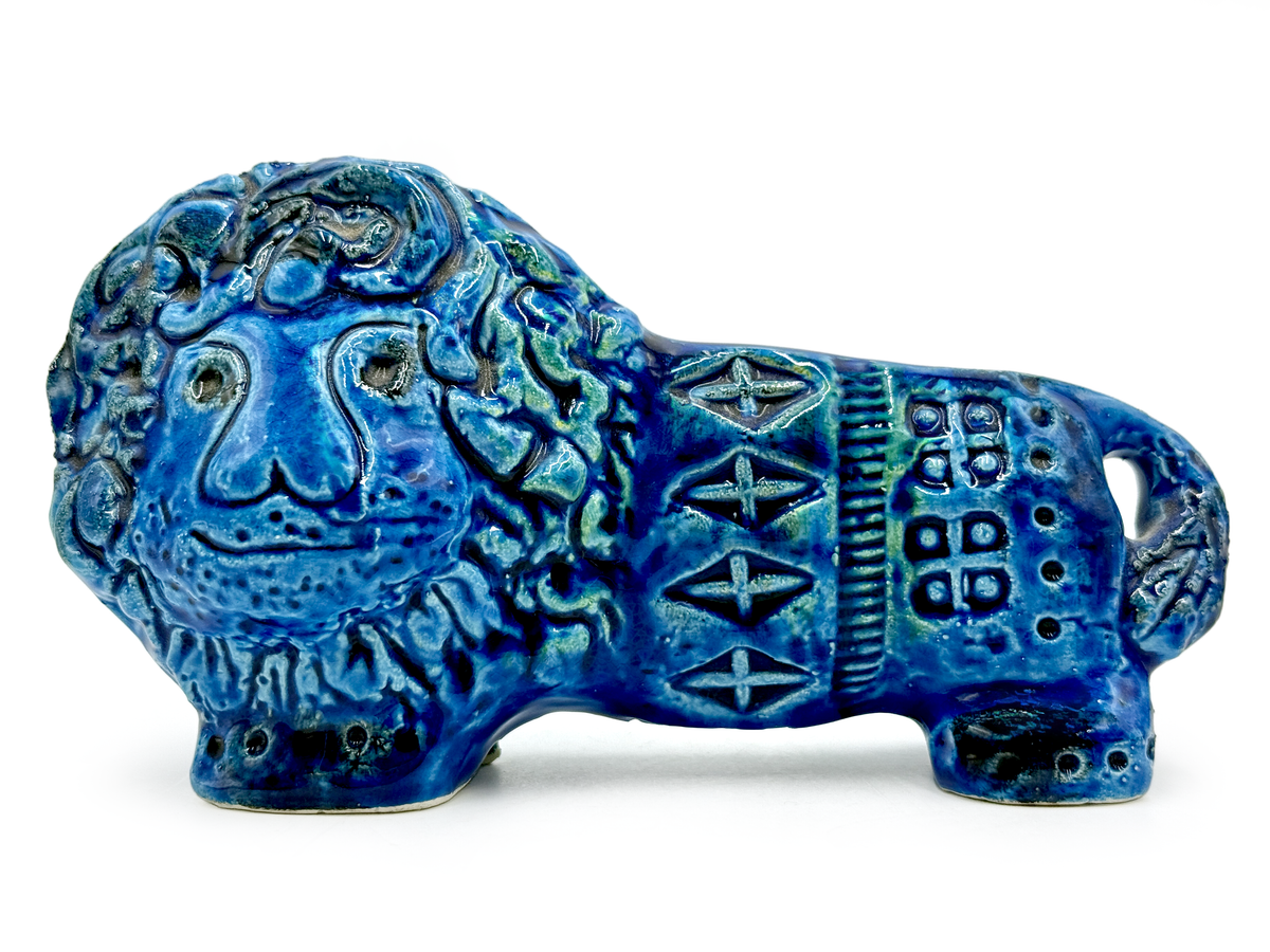 Bitossi (Italy) 'Rimini Blu' 7" Lion