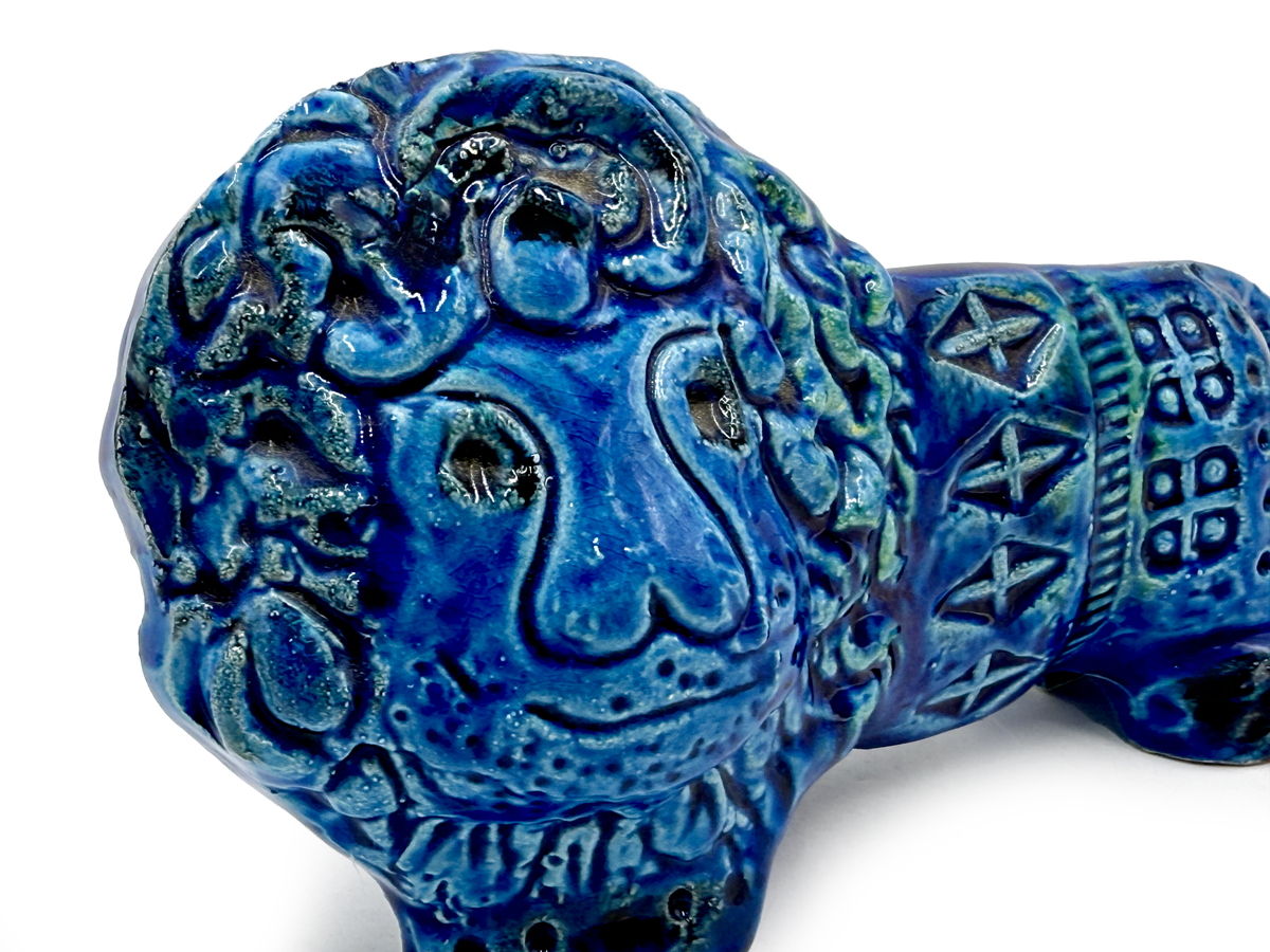 Bitossi (Italy) 'Rimini Blu' 7" Lion
