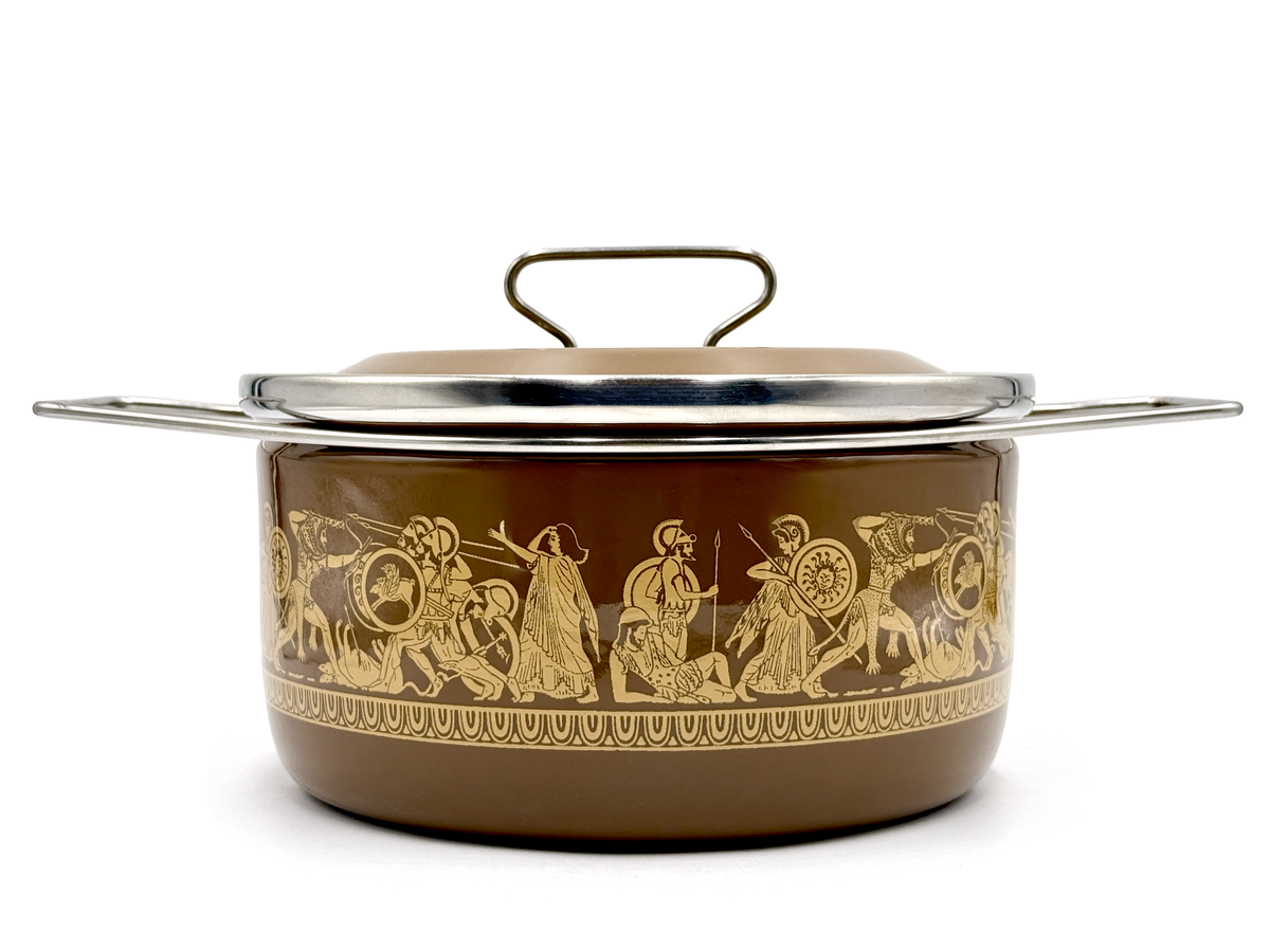 Siltal (Italy) Enamel Medium Round Saucepan | Grecian/Roman