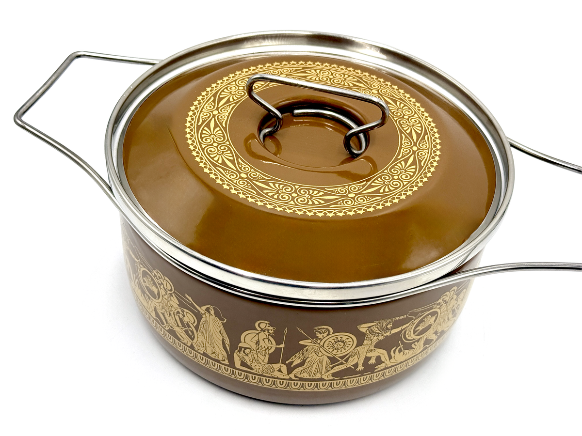 Siltal (Italy) Enamel Medium Round Saucepan | Grecian/Roman