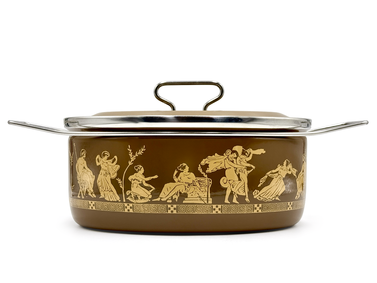 Siltal (Italy) Enamel Medium Oval Saucepan | Grecian/Roman