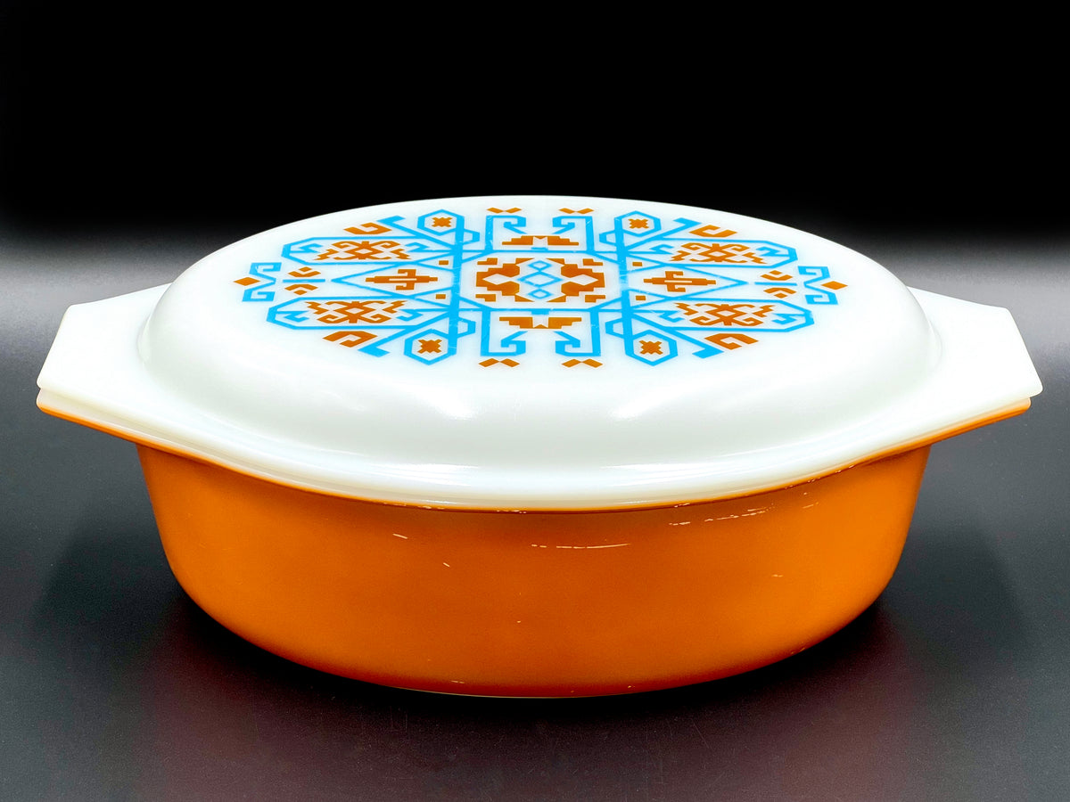 Cacerola ovalada PYREX (EE. UU.) 'Navajo' | Modelo n.° 045