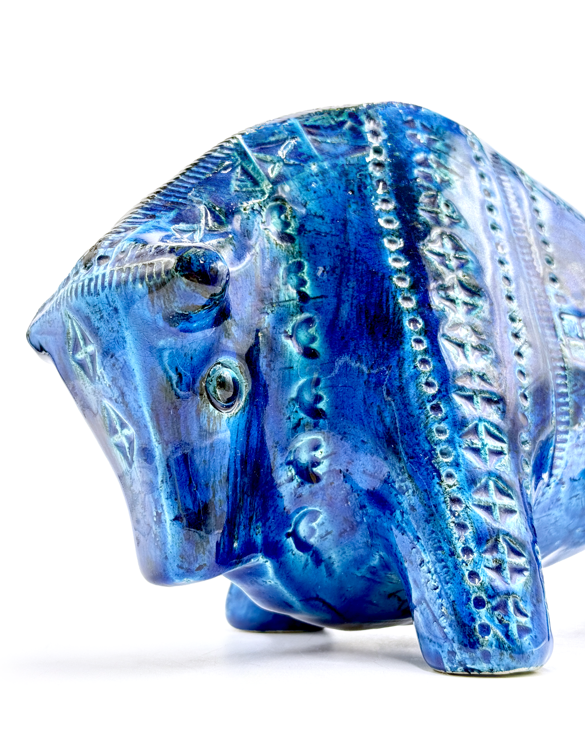 Bitossi (Italy) 'Rimini Blu' 13" Bull