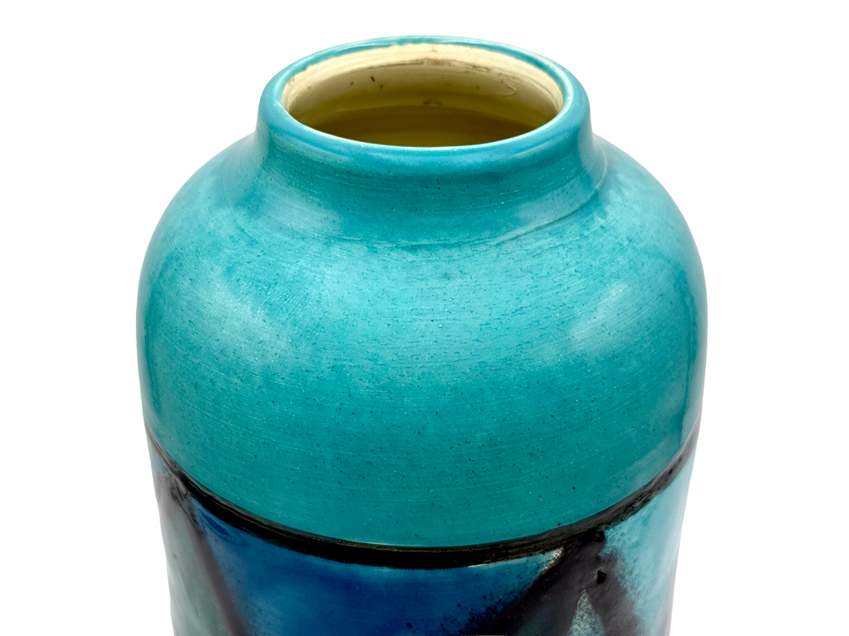 Bitossi (Italy) 'Vetrata' in Turquoise, 12" Vase