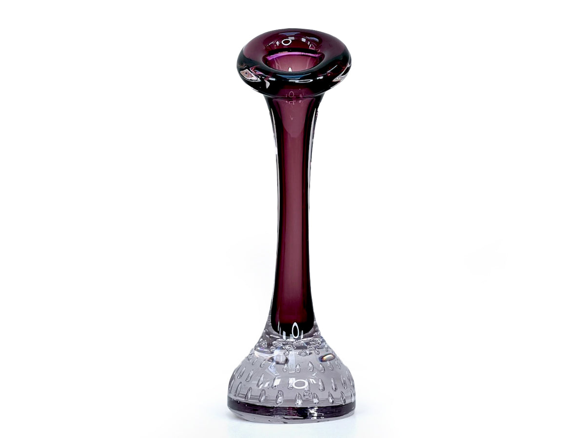 Åseda (Sweden) 'Jack in the Pulpit' aka Bone Vase, 7" Aubergine/Amethyst | Designed by Bo Borgström