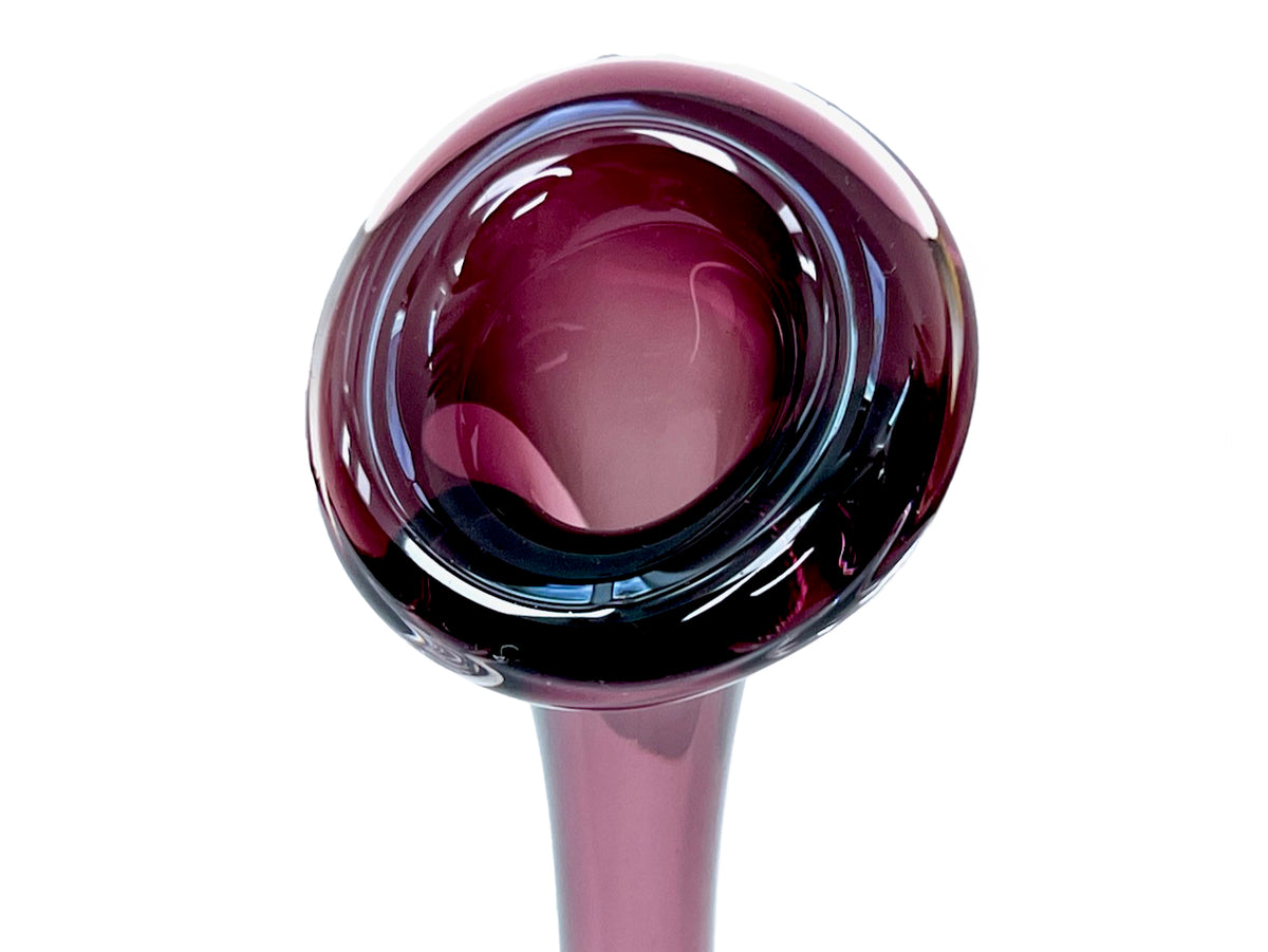 Åseda (Sweden) 'Jack in the Pulpit' aka Bone Vase, 7" Aubergine/Amethyst | Designed by Bo Borgström