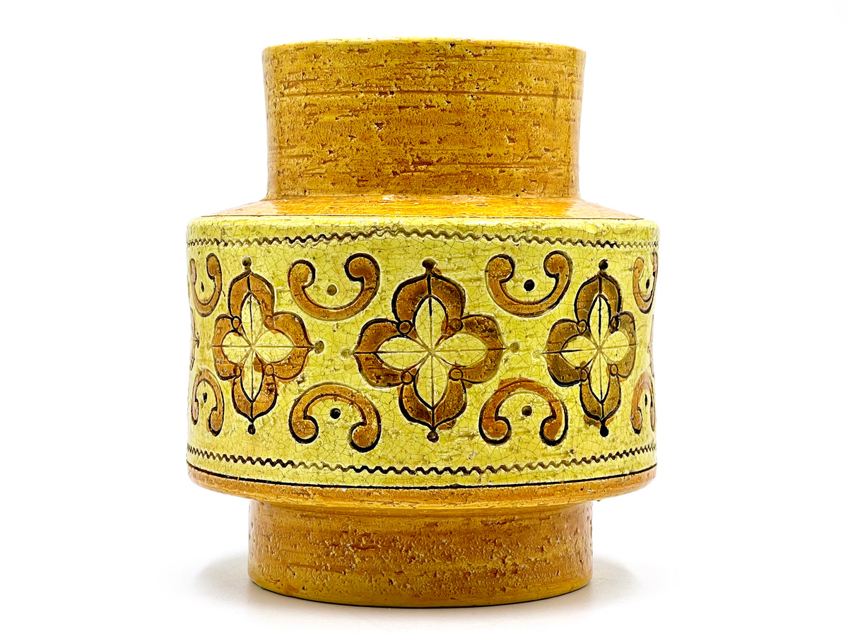 Bitossi (Italy) 'Carta Fiorentina' in Yellow, 6.5" Vase