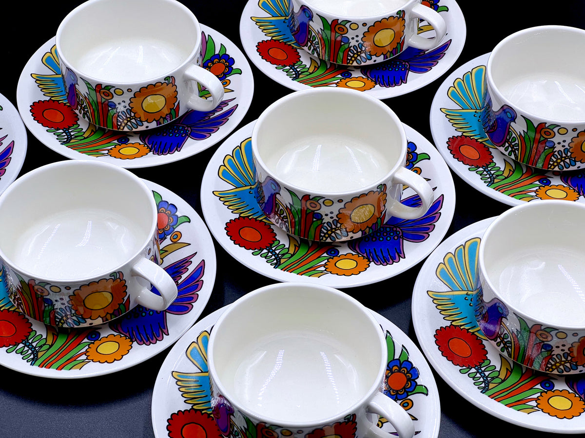 Villeroy &amp; Boch (Luxemburgo) 'Acapulco' Modelo #265/2, taza plana y platillo [se vende por separado]