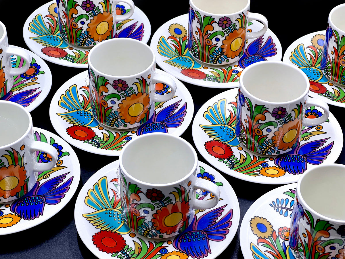 Villeroy &amp; Boch (Luxemburgo) 'Acapulco' Modelo #265/3, taza mediana y platillo [se vende por separado]