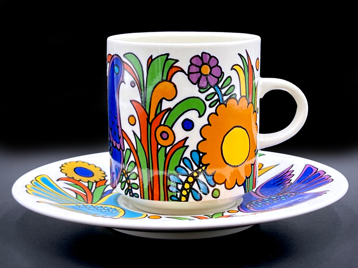 Villeroy &amp; Boch (Luxemburgo) 'Acapulco' Modelo #265/3, taza mediana y platillo [se vende por separado]