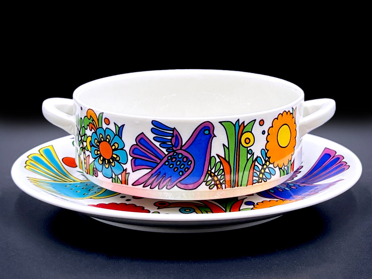 Villeroy &amp; Boch (Luxembourg) Modèle « Acapulco » #264/1, bol à soupe de 12,7 cm avec soucoupe [vendu séparément]