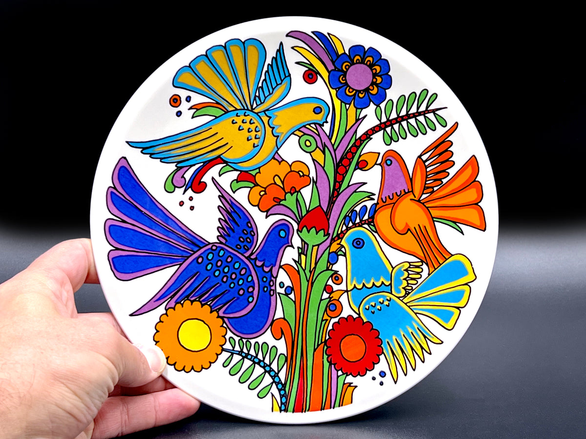 Villeroy &amp; Boch (Luxembourg) « Acapulco », modèle n° 242/1, assiette à salade de 20 cm (8 po) – Décor complet [Vendue séparément] *Pièce rare*