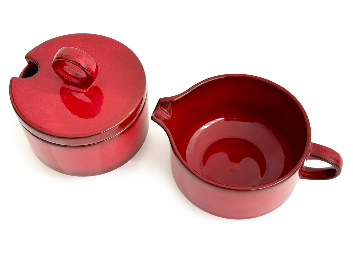 Villeroy & Boch (Luxembourg) 'Granada' Sugar Bowl (with Lid) and Creamer - That Retro Piece