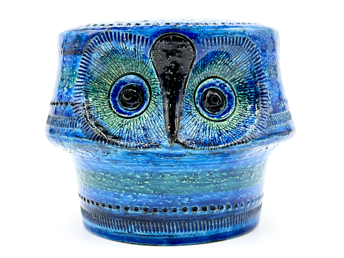 Bitossi (Italy) 'Rimini Blu' 6.5" Owl *RARE FIND*