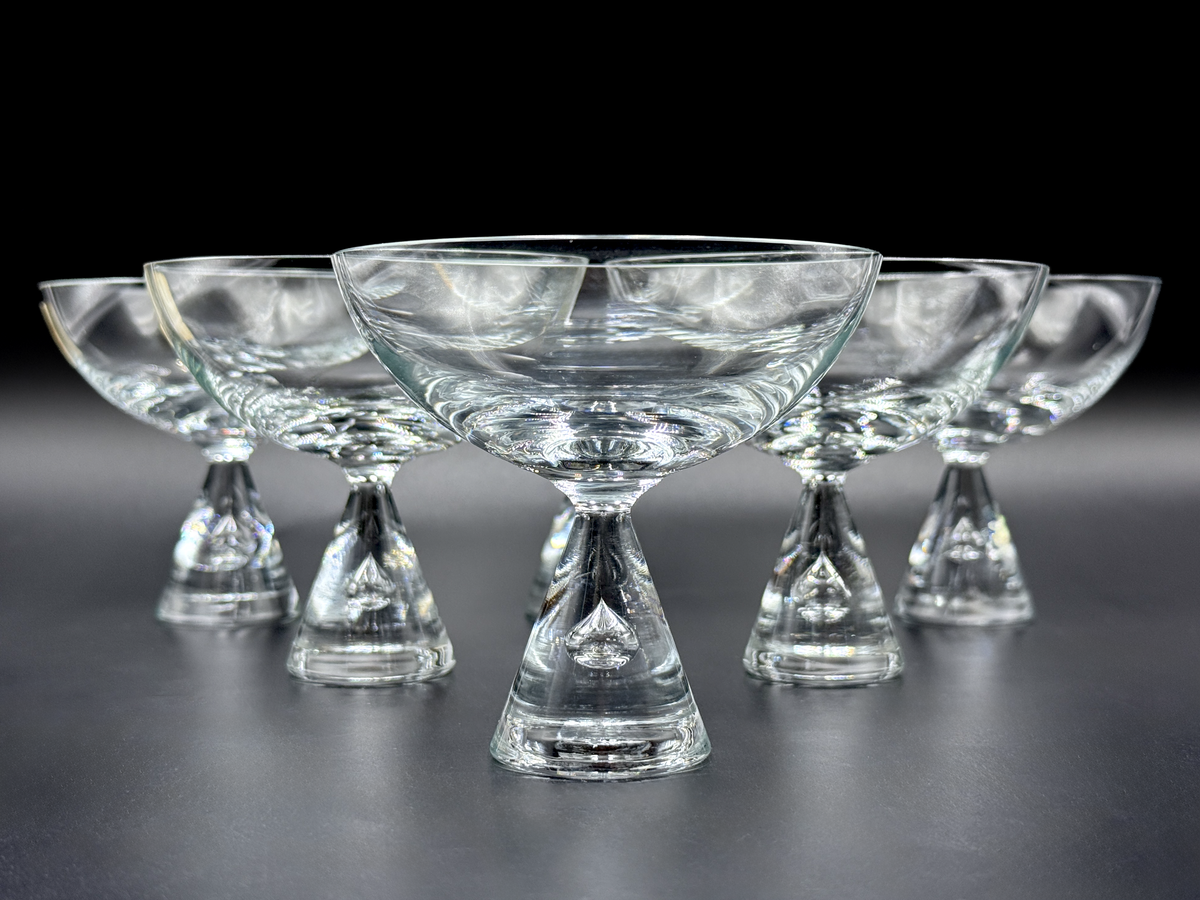 Holmegaard (Denmark) 'Princess' Champagne Coupe / Tall Sherbet Glass [Sold Separately]