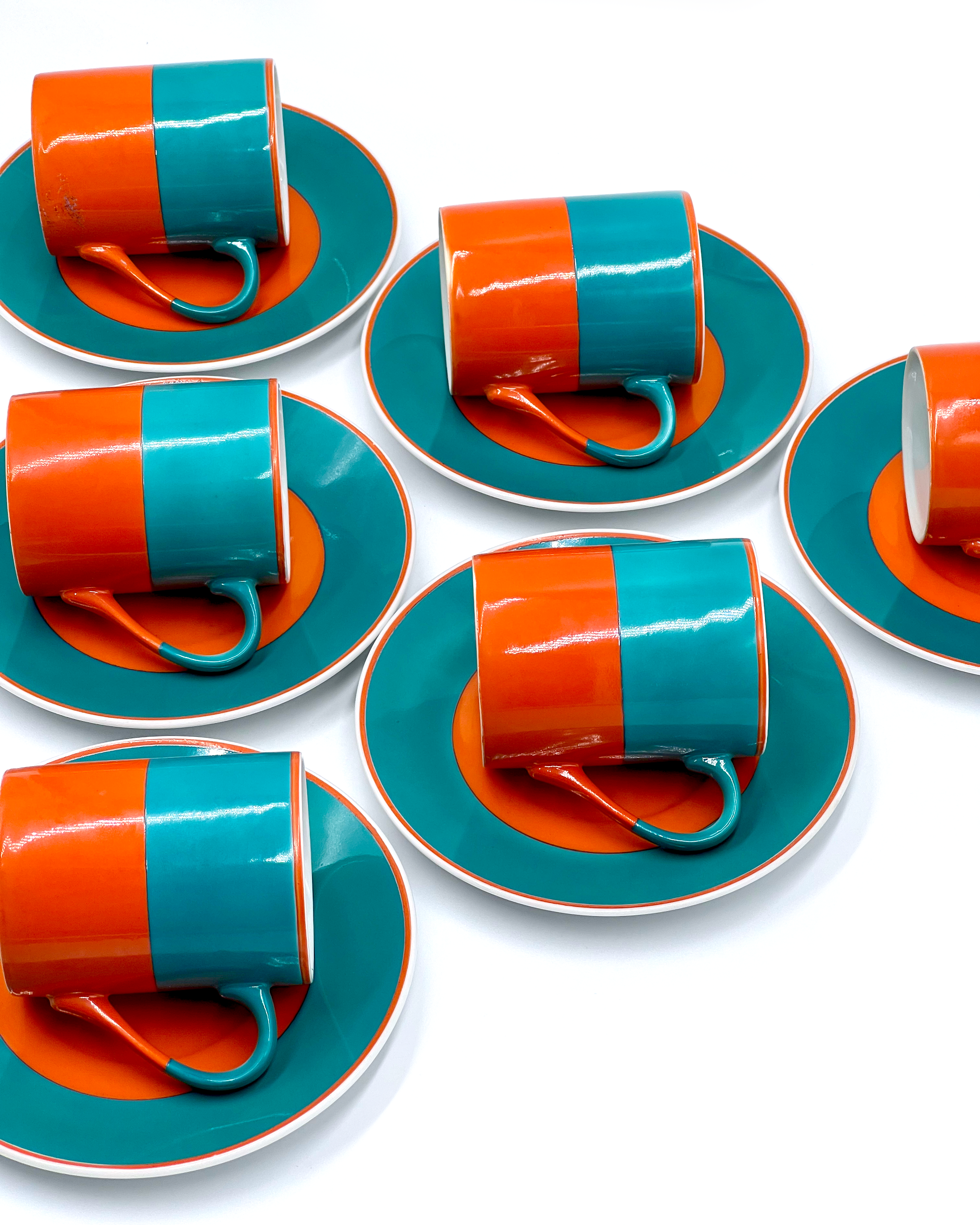 Schmid Kreglinger (Japan) 'Kelco' Trios - Cups and Saucers, in Red